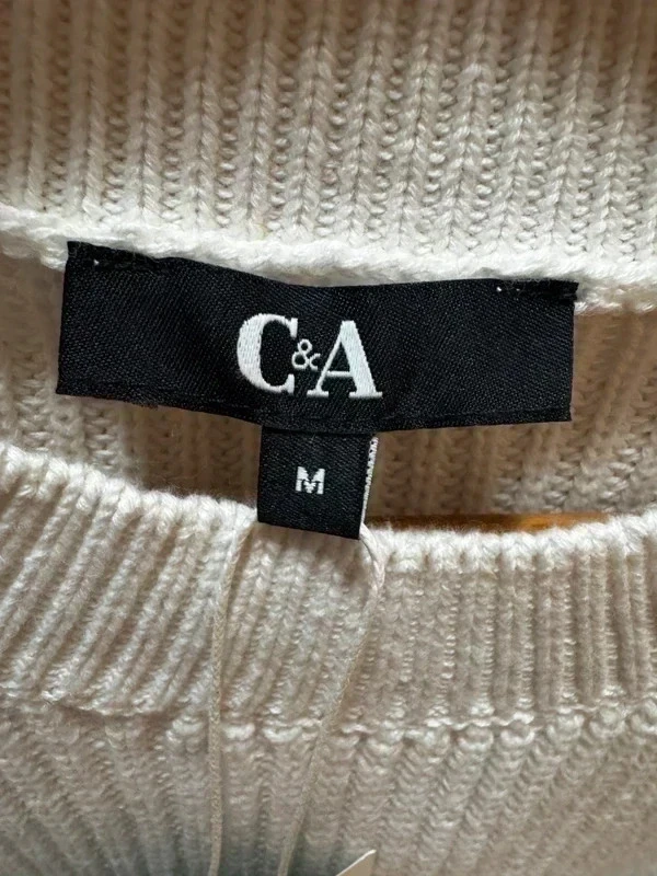 Gebreide trui C&A Wit Geruïneerd - Nieuw met etiket - Maat M – photo 3